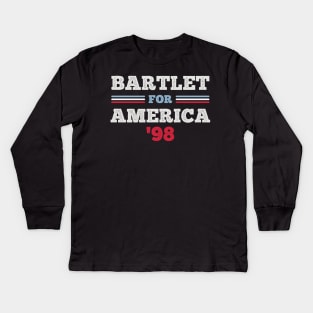 West Wing Bartlet For America 1998 Kids Long Sleeve T-Shirt